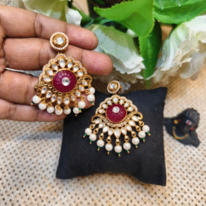 Kundan Chandbali Earrings