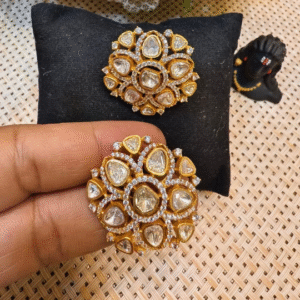 Moissanite Polki earrings