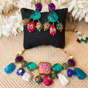 Multicolor Beads Stone Kundan