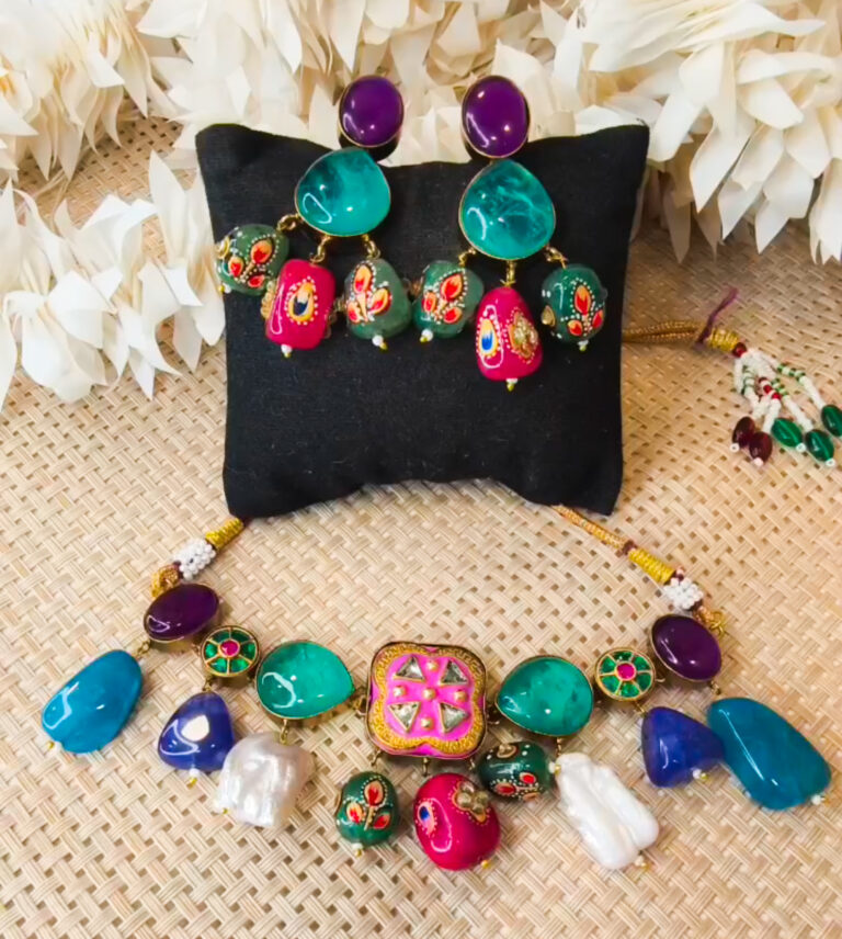 Multicolor Beads Stone Kundan